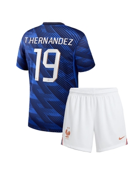 Billige Fotballdrakt Frankrike Theo Hernandez #19 Replika Hjemmedraktsett Barn VM 2026 Kortermet (med bukser)